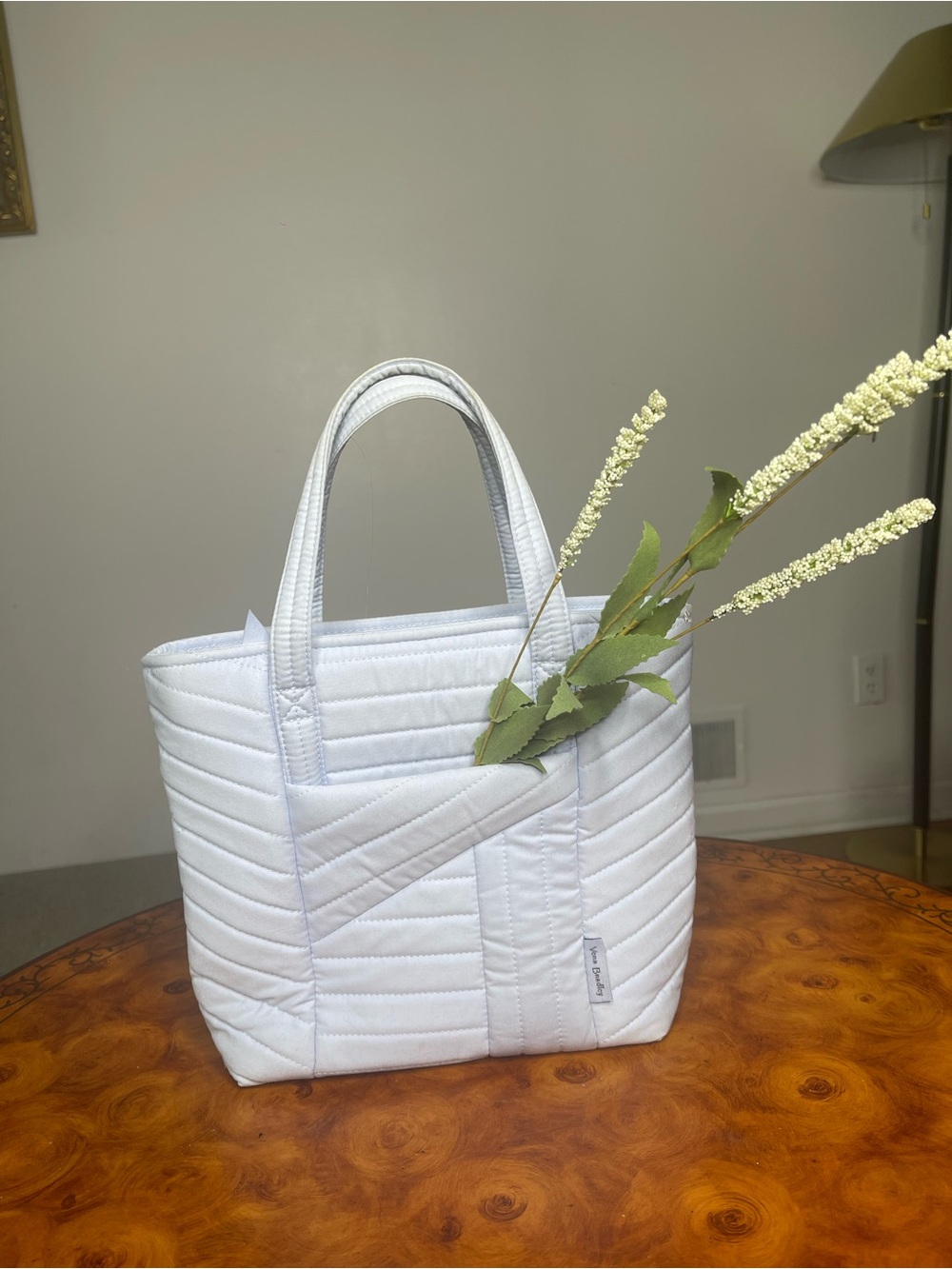 Vera Bradley Quilted White Tote